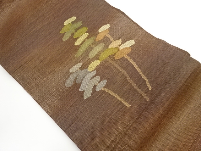 JAPANESE NAGOYA OBI / WOVEN ABSTRACT PINE